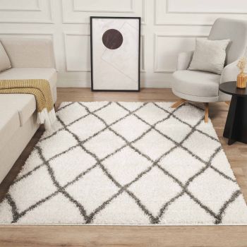 Tapis SG EXTRA EXTRA DOUX crème, gris foncé