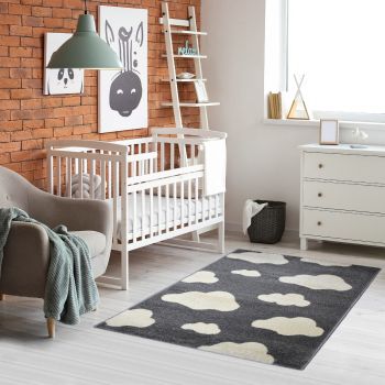 Tapis TUMAN gris, crème