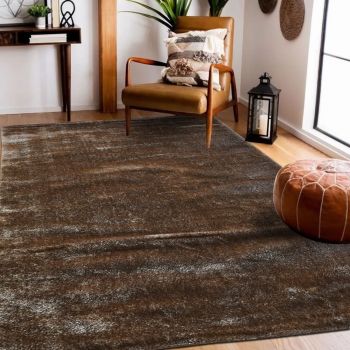 Tapis LULEA marron foncé