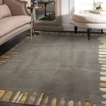 Tapis TAKAYAMA taupe, jaune, crème