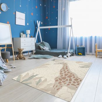 Tapis enfant GIR AF crème, marron