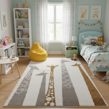 Tapis ZYRAFA camel, crème