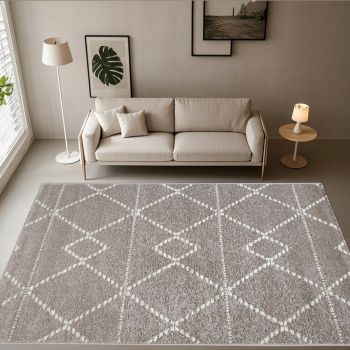 Tapis TRIBE taupe, écru