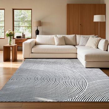 Tapis ORBIX gris, blanc