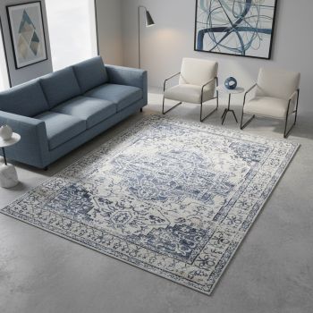Tapis LIRA bleu, beige