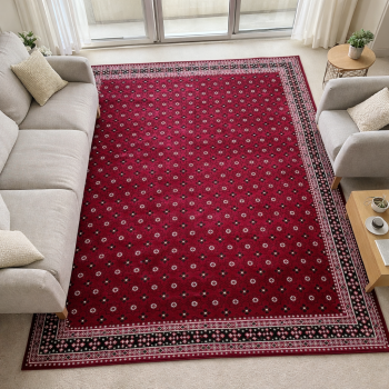 Tapis BOUKARA rouge, noir