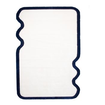 Tapis forme originale DUNA crème, bleu