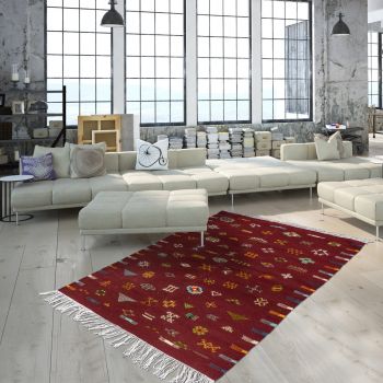 Tapis AKHNIF 34 rouge, vert, bleu, orange