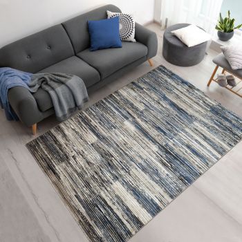 Tapis NOVARA bleu, gris