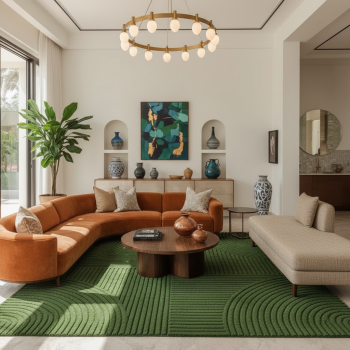 Tapis moderne YUKA vert